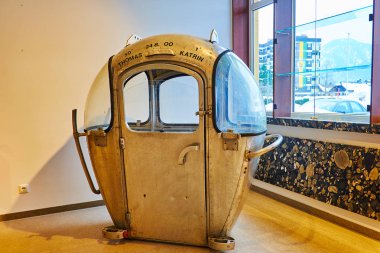 Mount Katrin teleferiğinin vintage kabini, Bad Ischl, Salzkamm