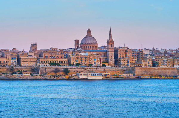 Голубой час Валлетта, Мальта
