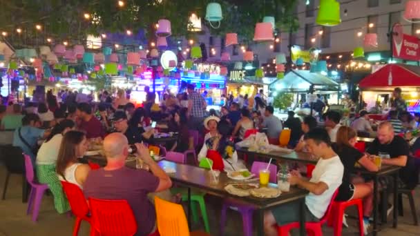 Chiang Mai Thailand Maio 2019 Lotada Praça Alimentação Livre Night — Vídeo de Stock