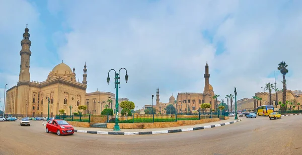 Panorama de la plaza Saladino en El Cairo, Egipto — Foto de Stock