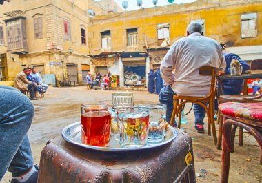 Eski Kahire açık teahouse, Mısır