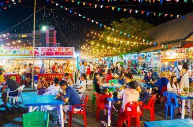 Otop Market, Patong, Phuket, Tayland gıda mahkemesi