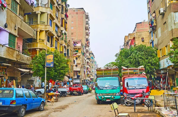 Die schäbige Marktstraße, Kairo, Ägypten — Stockfoto