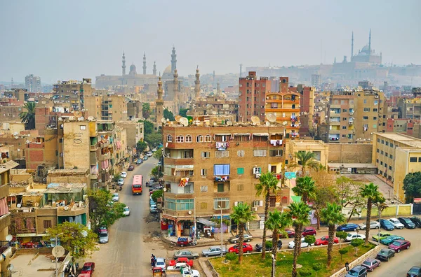 Cidadela do Cairo do minarete da mesquita Amir Sarghatmish, Cairo — Fotografia de Stock