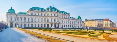 Panorama of Upper Belvedere Palace in Vienna, Austria clipart