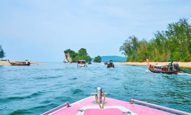 Speed-boat tour, Ao Nang, Krabi, Thailand clipart