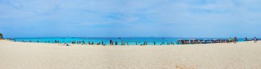 White sand beach of Bamboo Island, Ao Nang, Krabi, Thailand clipart