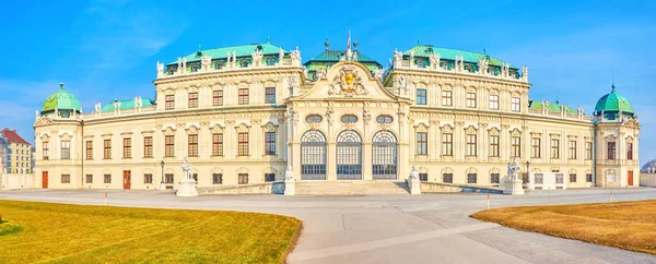 Viyana'daki Yukarı Belvedere Sarayı Panoraması, Avusturya — Stok fotoğraf