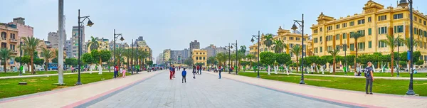 Panorama av El-Gomhoreya kvadrera med administrativa byggnader, C — Stockfoto
