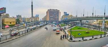 Şehir sahnesi, Ramses Meydanı, Kahire, Mısır