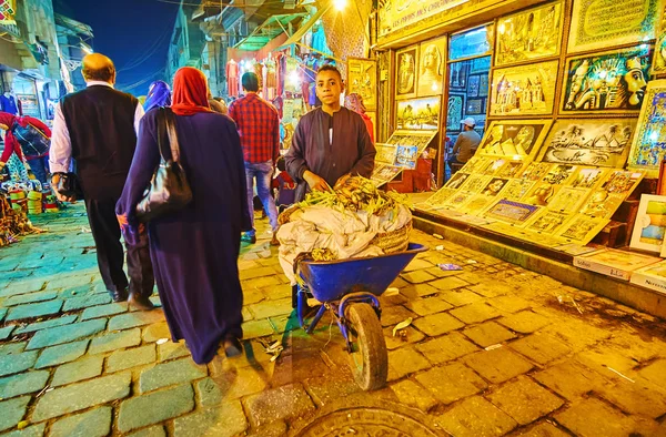 Grilled corn vendor in Souk Khan El Khalili, Cairo, Egypt