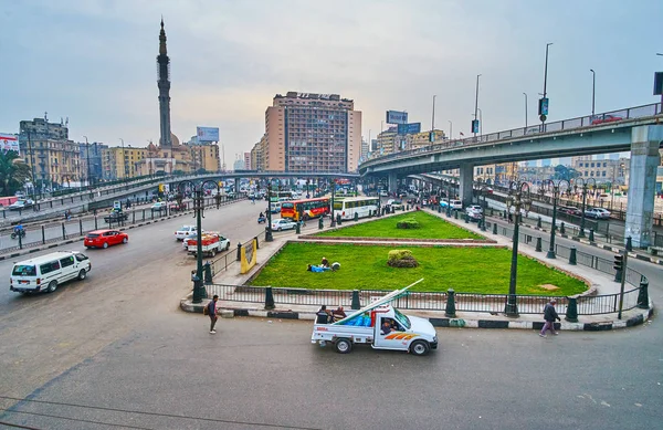 Het grootste plein in Caïro, Egypte — Stockfoto