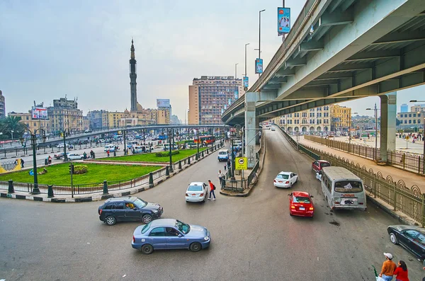 El paso elevado en la Plaza Ramsés, El Cairo, Egipto — Foto de Stock