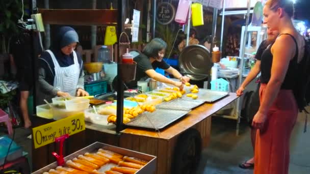 Pai Thailand Mei 2019 Bezoek Avondmarkt Walking Street Bekijk Het — Stockvideo