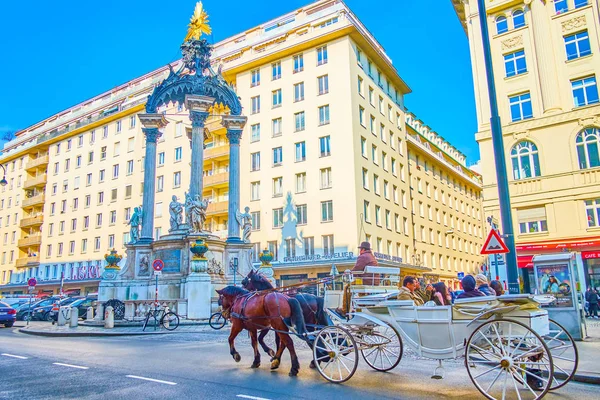 Viyana, Avusturya eski şehir popüler turistik ulaşım — Stok fotoğraf