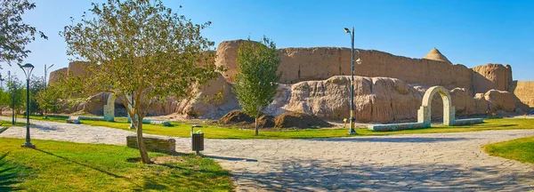 Панорама крепости Галх Джалали, Кашан, Иран — стоковое фото