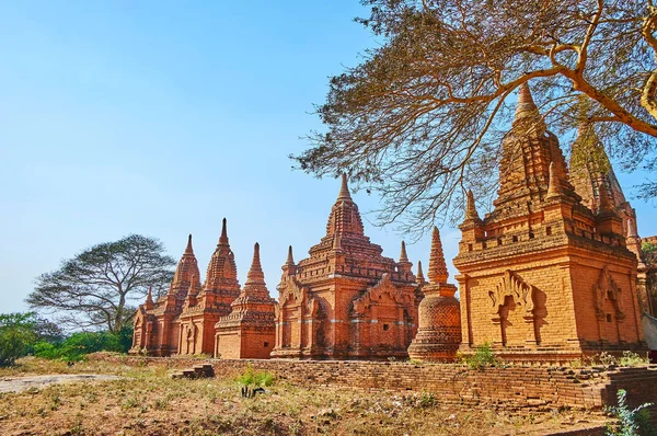 Τα λαξευμένα τούβλα Ιερά του Bagan, Μυανμάρ — Φωτογραφία Αρχείου