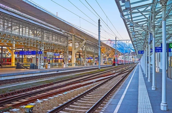 Zell am See Railway Station, Österrike — Stockfoto