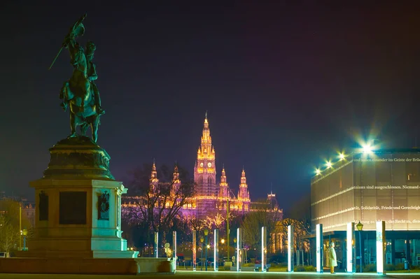 The night lights of Vienna, Austria — Stock Photo, Image