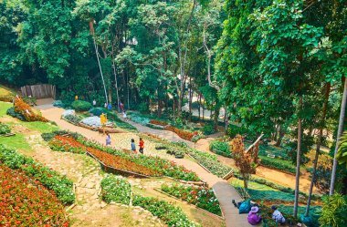 Mae Fah Luang bahçe teras parkı, Doi Tung, Tayland