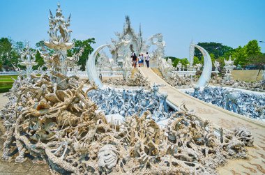 Beyaz Tapınak, Chiang Rai, Thaila de cehennem ve korku sahnesi