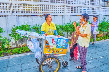 Bangkok, Tayland ev yapımı dondurma