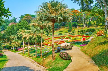 Manzara Mae Fah Luang bahçe, Doi Tung, Tayland