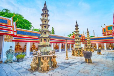Wat Pho tapınağında Phra Rabiang manastırı, Bangkok, Tayland