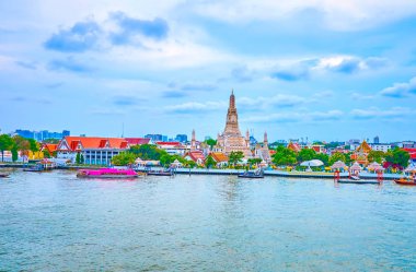 Akşam Wat Arun tapınağı, Bangkok, Tayland