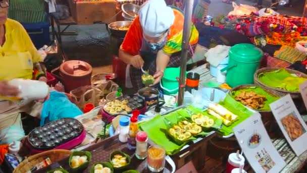 Chiang Mai Thailand Mai 2019 Das Paar Ältere Verkäufer Kocht — Stockvideo
