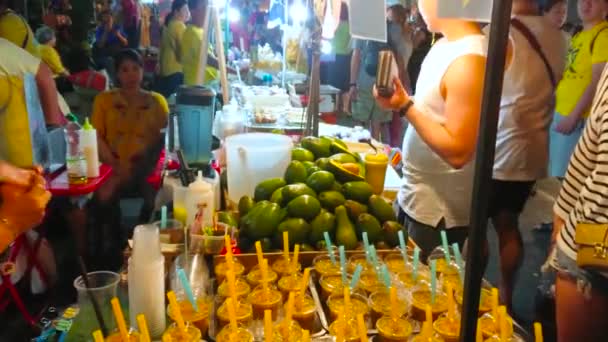 Chiang Mai Thaïlande Mai 2019 Large Gamme Jus Frais Dans — Video