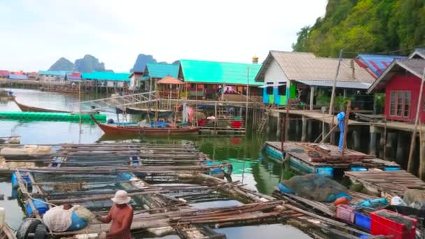 Panyi Thaïlande Avril 2019 Panorama Rivage Panyi Koh Panyee Village — Video