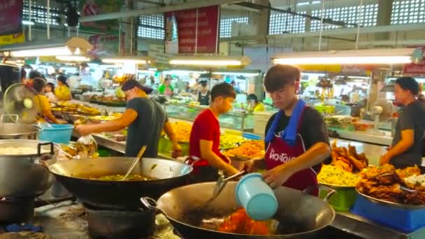 Chiang Mai Tayland Mayıs 2019 Aşçılar Çok Tanin Piyasa Gıda — Stok video