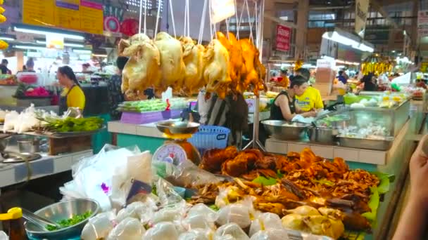 Chiang Mai Thailandia Maggio 2019 Bancarella Della Sezione Alimentare Del — Video Stock