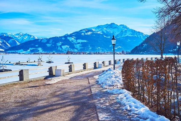 Inverno a Zell am See, Austria — Foto Stock