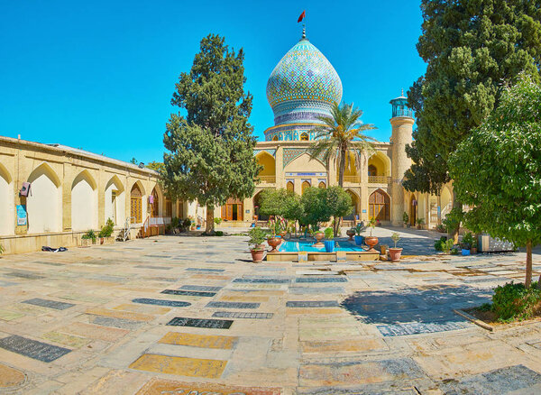 Memorial stone panels in Ali Ibn Hamzeh Holy Shrine, Shiraz, Ira