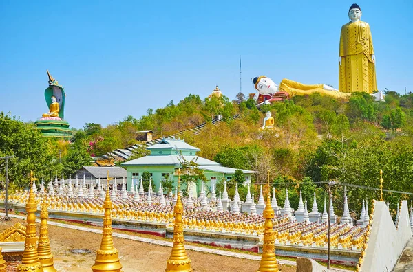 stock image The famous statues of Maha Bodhi Ta Htaung Monastery, Monywa, My