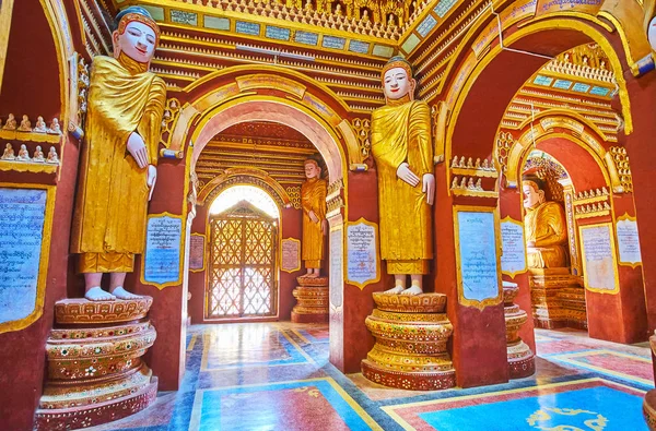 Rich decorations in Thanboddhay Pagoda, Monywa, Myanmar — Stock Photo, Image