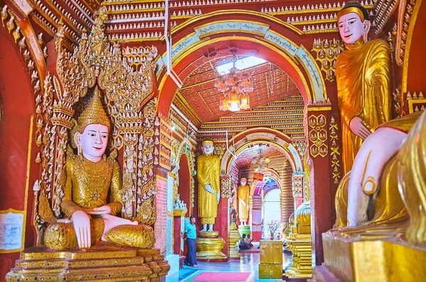 Genießen sie die schönheit der thanboddhay pagode, monywa, myanmar — Stockfoto