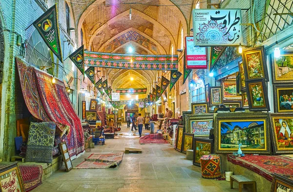 Die Gasse des Teppichmarktes, shiraz, iran — Stockfoto