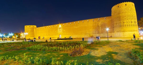 Panoráma este Karim Khan Citadella, Shiraz, Irán — Stock Fotó