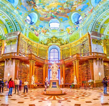 Viyana Ulusal Kütüphanesi Prunksaal iç, Avusturya