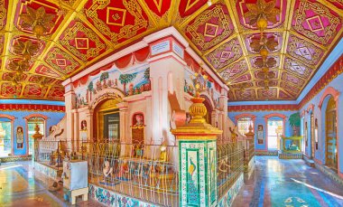 Thanboddhay Manastırı Resim Evi Panoraması, Monywa, My