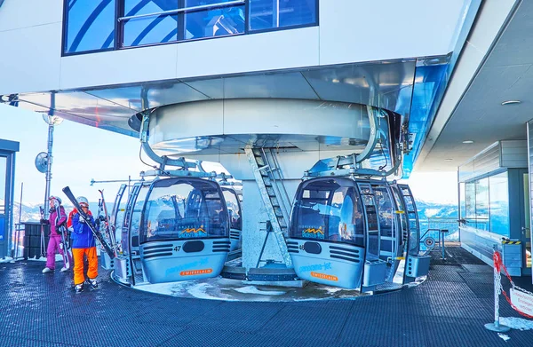 Estação superior do teleférico Zwieselalm, Gosau, Áustria — Fotografia de Stock