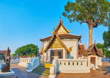 Sao ınthakin Panoraması, Wat Chedi Luang, Chiang Mai, Tayland