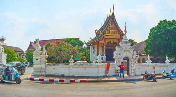 Wat Chang Taem Temple, Chiang Mai, Thailand — Stockfoto