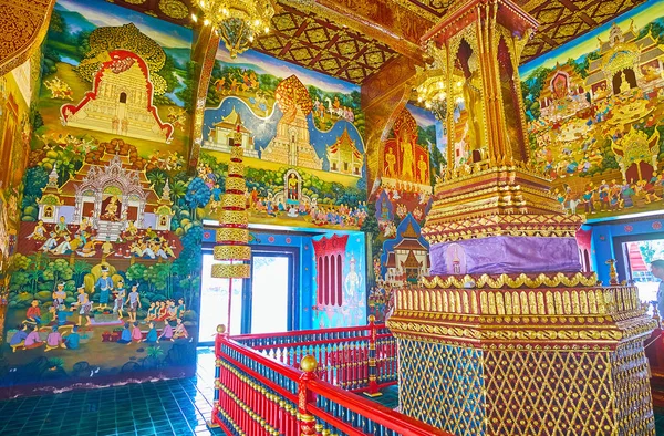 The hall of Sao Inthakin, Wat Chedi Luang, Chiang Mai, Thailand — Stock Photo, Image