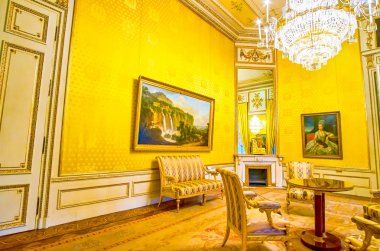 Viyana 'daki Albertina Sarayı 'ndaki sarı Oda, Avusturya