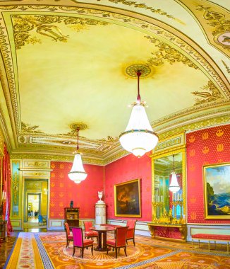 VI Albertina Sarayı müzesinde Audience Hall panoramik görünümü