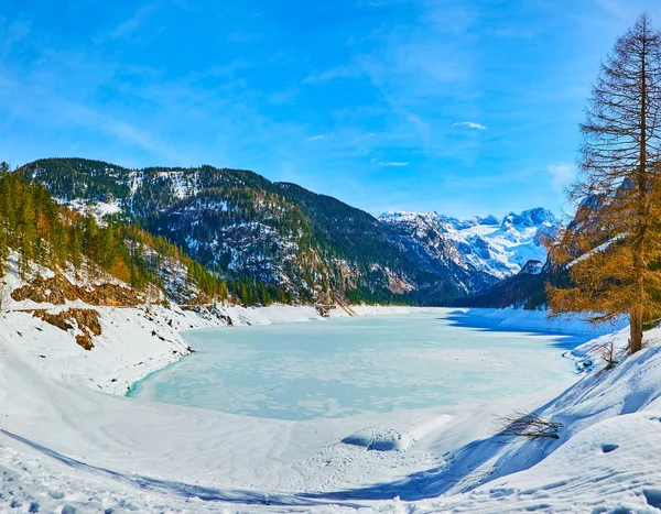 Dolina Gosausee jezioro, Gosau, Austria — Zdjęcie stockowe
